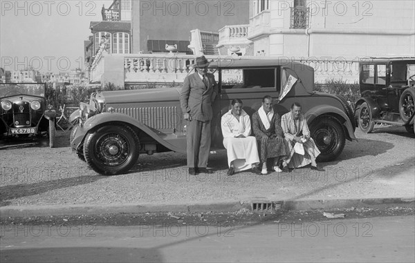 Minerva coupe at Boulogne Motor Week, France, 1928. Artist: Bill Brunell.