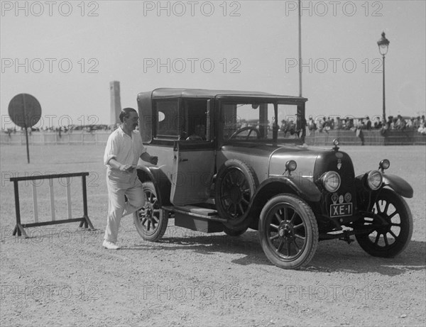 Fiat coupe at the Boulogne Motor Week, France, 1928. Artist: Bill Brunell.