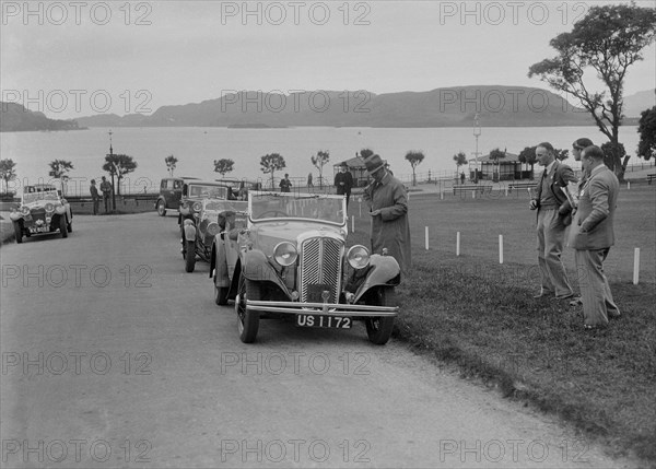 Morris 10 of Captain Oliver Hughes-Onslow at the RSAC Scottish Rally, 1933. Artist: Bill Brunell.
