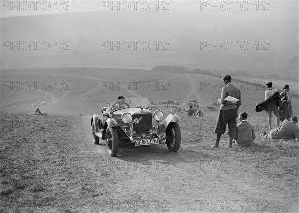 Alfa Romeo competing in the Brighton & Hove Motor Club Trial, 1920s. Artist: Bill Brunell.