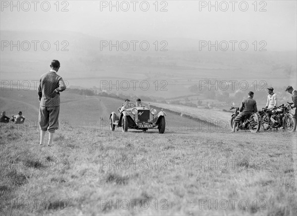 Alfa Romeo competing in the Brighton & Hove Motor Club Trial, 1920s. Artist: Bill Brunell.