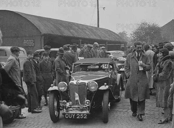 MG TA of HA Mecrow at the RAC Rally, 1939. Artist: Bill Brunell.