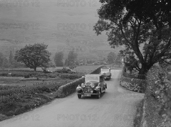 Rolls-Royce Sedanca Deville of JB Bainbridge, RSAC Scottish Rally, 1933. Artist: Bill Brunell.