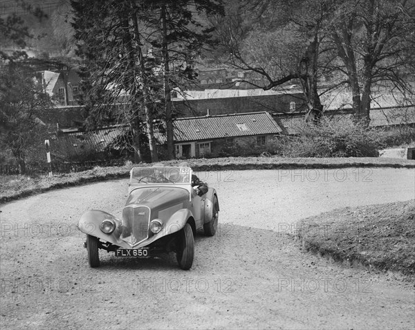 Lincoln Zephyr engined Allard Special of DG Silcock competing in the RAC Rally, 1939. Artist: Bill Brunell.