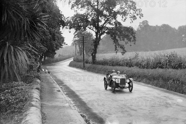 Austin Ulster of Archie Frazer-Nash competing in the RAC TT Race, Ards Circuit, Belfast, 1929 Artist: Bill Brunell.