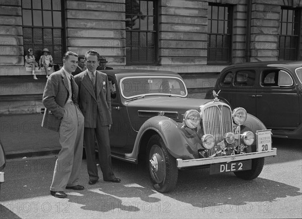 Rover 4-door saloon of FD Cooper at the South Wales Auto Club Welsh Rally, 1937 Artist: Bill Brunell.