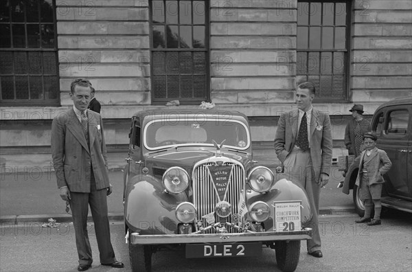 Rover 4-door saloon of FD Cooper at the South Wales Auto Club Welsh Rally, 1937 Artist: Bill Brunell.