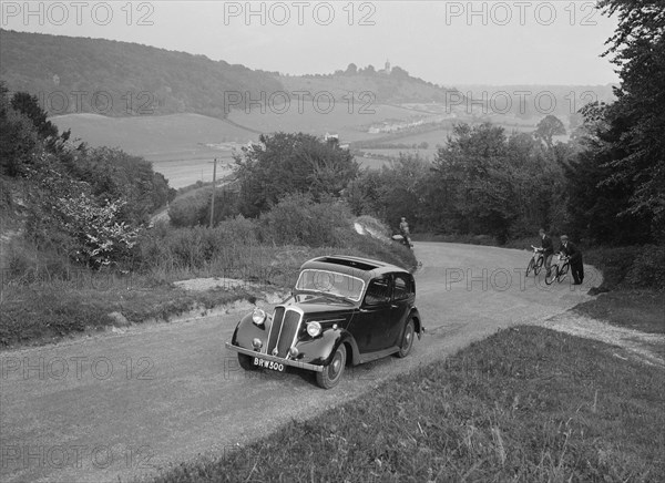 Standard Twelve 4-door saloon, late 1930s. Artist: Bill Brunell.