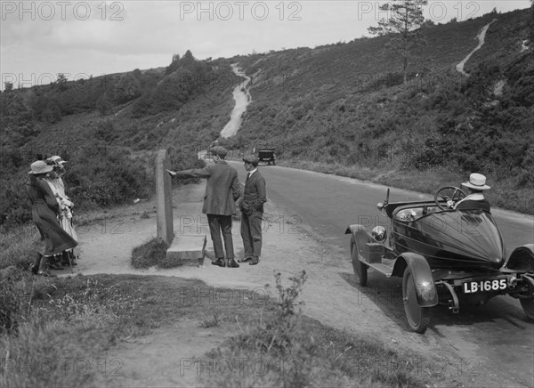 Morris Cowley with airship-tail body, The Sailors Grave, near Hindhead, Surrey, c1920s. Artist: Bill Brunell.