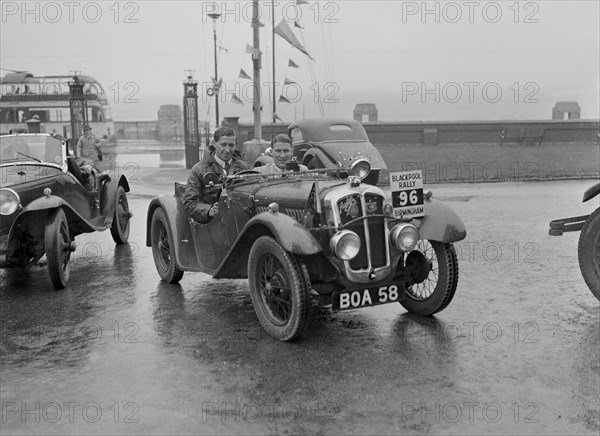 Austin 7 Grasshopper of CD Buckley at the Blackpool Rally, 1936. Artist: Bill Brunell.