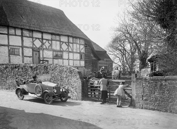 Calcott open tourer, Wantage, Oxfordshire, c1920s. Artist: Bill Brunell.