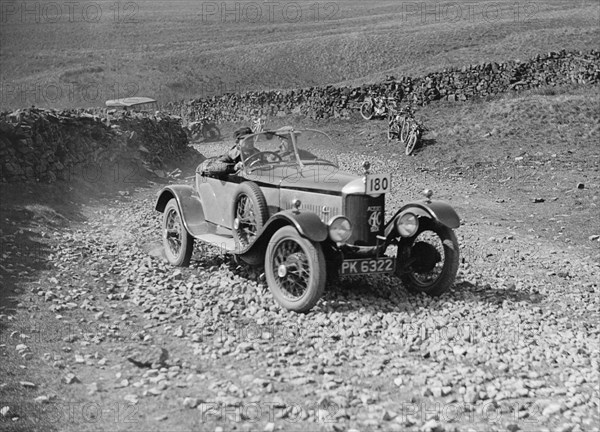 AC Acedes Six open tourer of AJ Mollart competing in the MCC Edinburgh Trial, 1929. Artist: Bill Brunell.