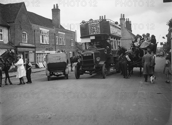 Thorneycroft double decker bus, Buckinghamshire, c1920s Artist: Bill Brunell.