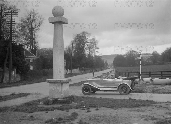 Lea-Francis, junction of A40 and Aylesbury road, High Wycombe, Buckinghamshire, c1920s. Artist: Bill Brunell.