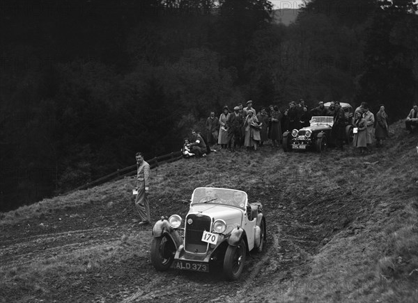 Singer of AC Challands competing in the MCC Edinburgh Trial, Roxburghshire, Scotland, 1938. Artist: Bill Brunell.