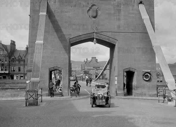 MG Magna of Kitty Brunell competing in the RSAC Scottish Rally, 1932. Artist: Bill Brunell.