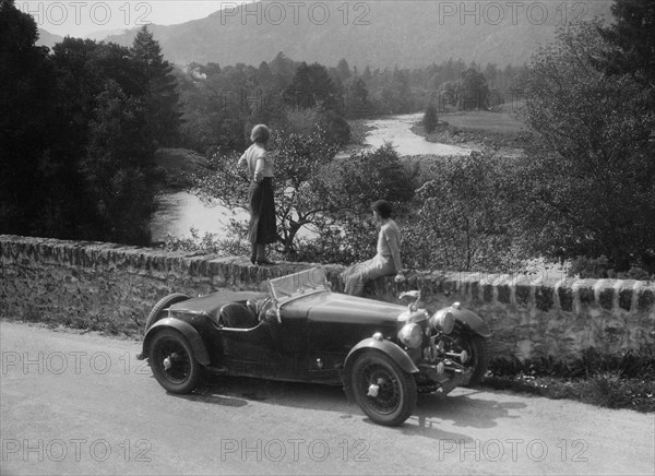 Aston Martin of Kitty Brunell at the RSAC Scottish Rally, 1933. Artist: Bill Brunell.