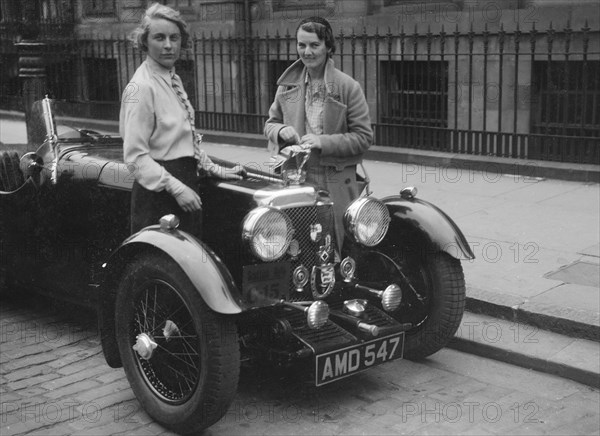 Aston Martin of Kitty Brunell at the RSAC Scottish Rally, 1933. Artist: Bill Brunell.