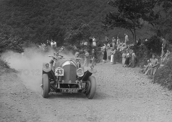 Bentley competing in the Barnstaple Trial, c1935. Artist: Bill Brunell.