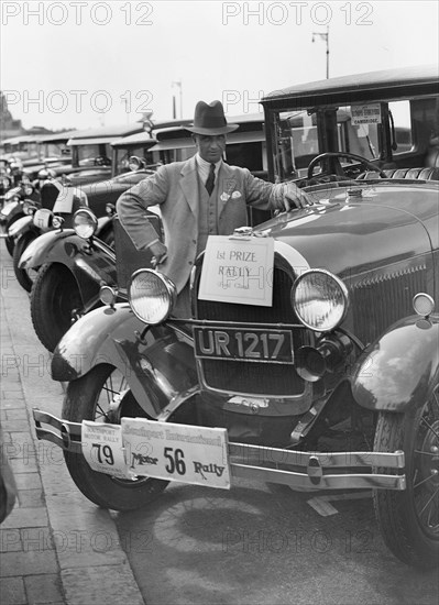 Ford Model A of JW Whalley at the Southport Rally, 1928. Artist: Bill Brunell.