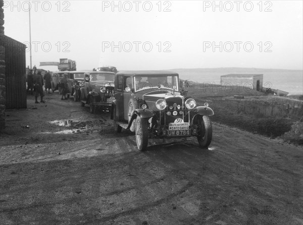 Vauxhall Velox of Colonel PT Etherton competing in the Monte Carlo Rally, 1930. Artist: Bill Brunell.