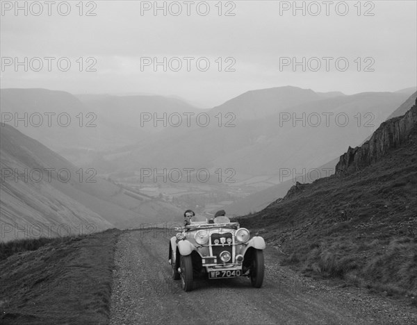 Singer competing in the MG Car Club Abingdon Trial/Rally, 1939. Artist: Bill Brunell.