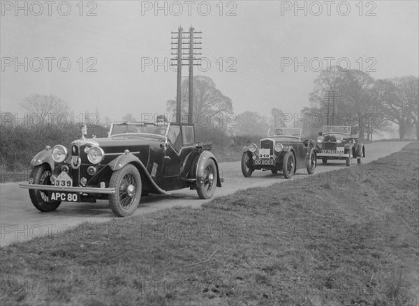 AC 4-seater tourer of Kitty Brunell, winner of Class 2 in the RAC Rally, 1933. Artist: Bill Brunell.