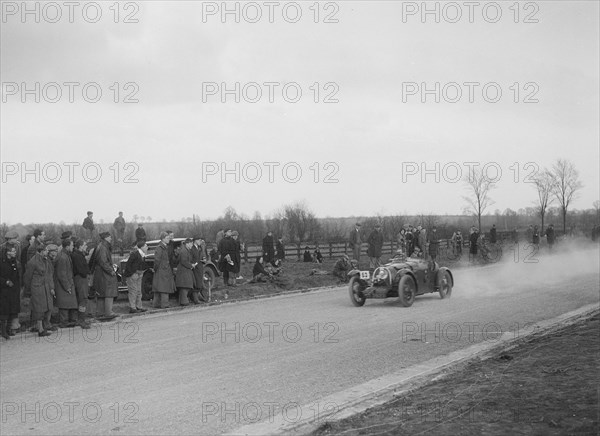 BNC of RO Mitchell competing in the Inter-Varsity Speed Trial, Eynsham, Oxfordshire, 1932. Artist: Bill Brunell.