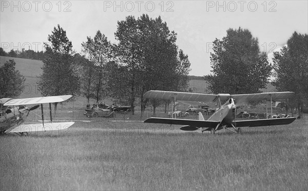 Aeroplane at the Oxford Speed Trials, c1930. Artist: Bill Brunell.