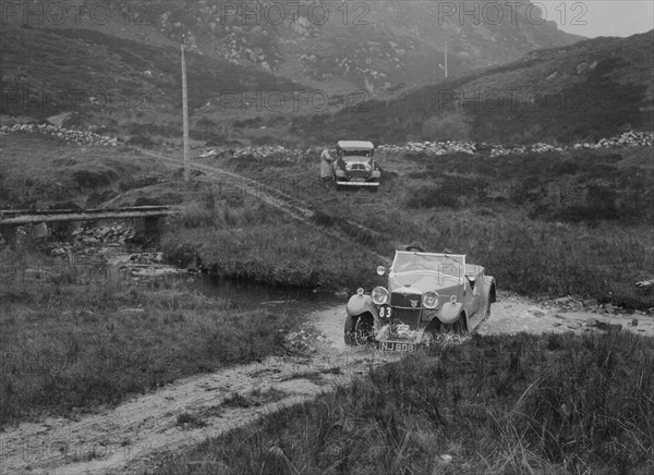 Riley Lynx of NH Keep competing in E&DMC Scottish 6 Days Trial, 1933.. Artist: Bill Brunell.