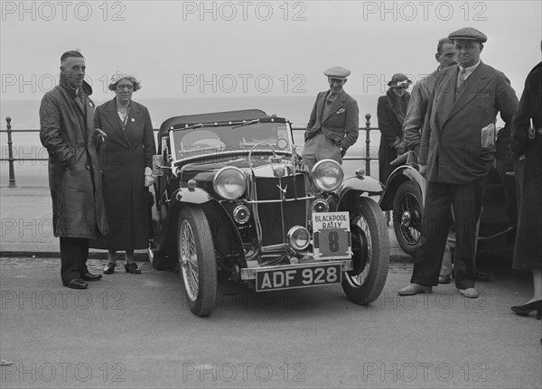 MG PA of PA Rippon at the Blackpool Rally, 1936. Artist: Bill Brunell.