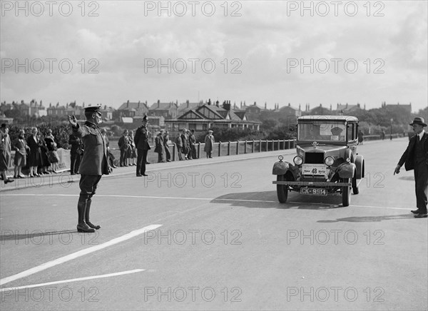 Morris Cowley of FF Austin competing in the Southport Rally, 1928. Artist: Bill Brunell.