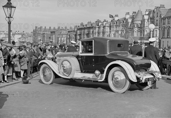 Hispano-Suiza 30 hp of M Graham-White at the Southport Rally, 1928. Artist: Bill Brunell.