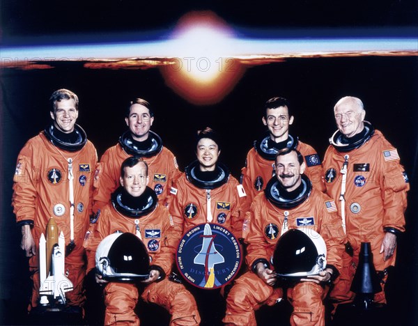 John Glenn and crew, June 1998. Artist: Unknown