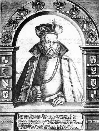 Tycho Brahe, Danish astronomer, c1586. Artist: Unknown