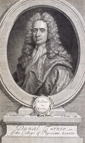 Daniel Turner, MD, LRCP, physician, 1717. Artist: George Vertue