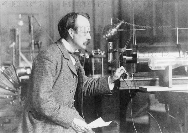 Sir Joseph John Thomson, physicist and inventor, 1900. Artist: Unknown