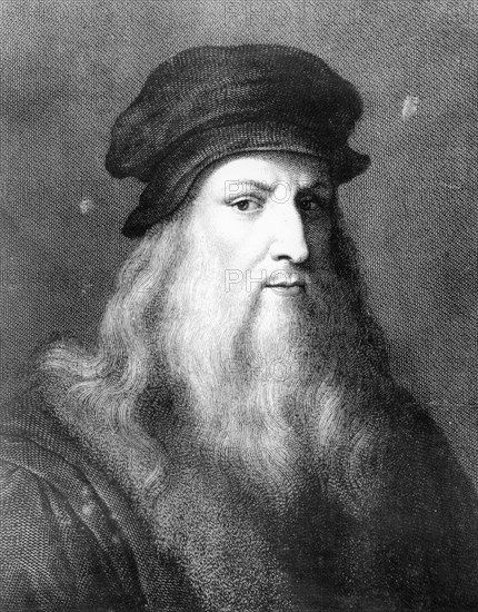 Leonardo da Vinci, Italian artist, engineer, scientist and inventor, 1864. Artist: Unknown