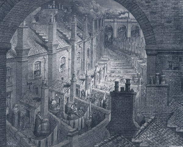 'Over London - By Rail', 1872. Artist: Adolphe François Pannemaker