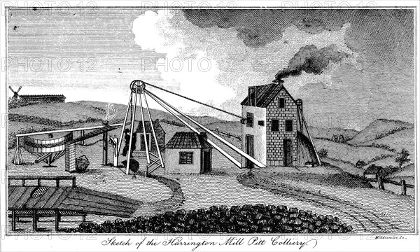 'Sketch of the Harrington Mill Pitt Colliery', County Durham, early 19th century. Artist: Middlemist