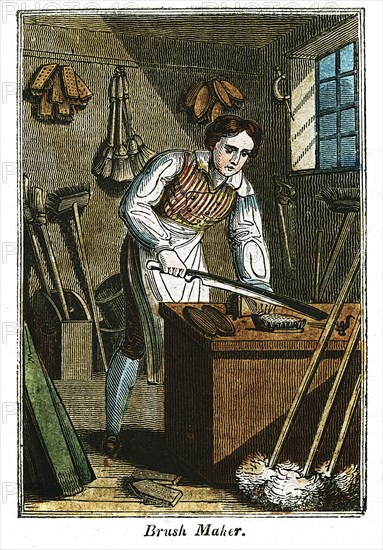 'Brush Maker', 1823. Artist: Unknown