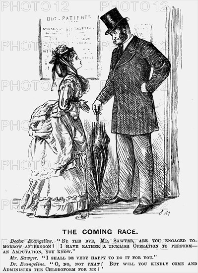 'The Coming Race', 1872. Artist: George du Maurier