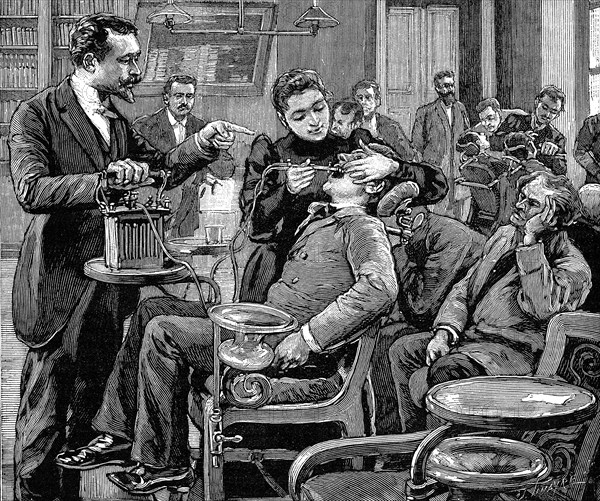 Clinic at the School of Dentistry, Paris, 1892. Artist: Unknown