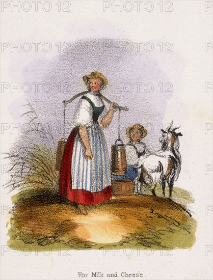 'For Milk and Cheese', c1845. Artist: Benjamin Waterhouse Hawkins