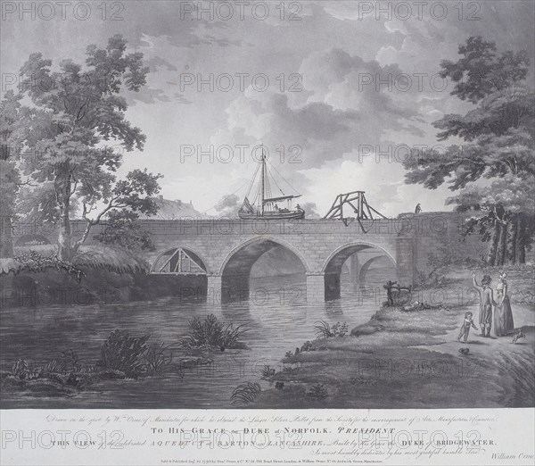 The aqueduct at Barton, near Manchester, 1793. Artist: William Orme