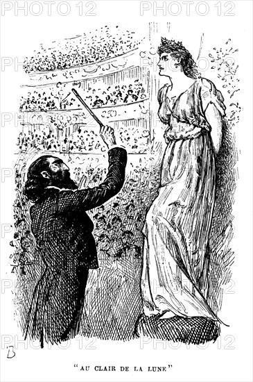 'Au Clair de la Lune': the power of hypnosis, 1894. Artist: George du Maurier