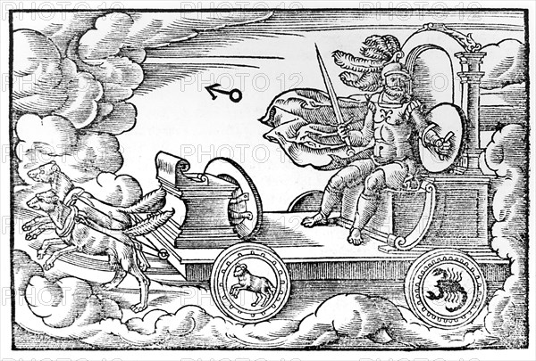 Mars, Roman god of war, 1569. Artist: Anon