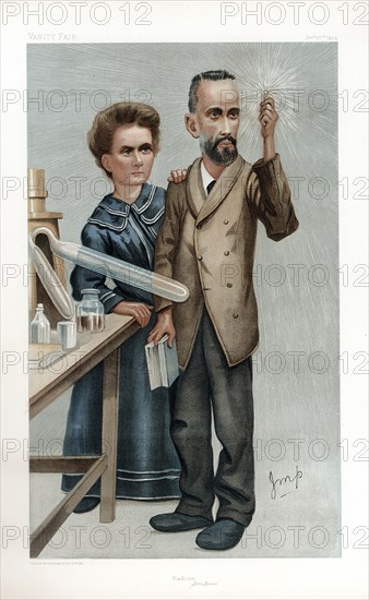 Pierre and Marie Curie, French physicists, 1904. Artist: Unknown