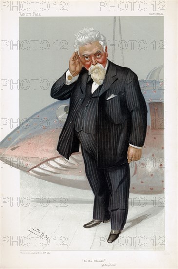 Hiram Stevens Maxim, American-born British inventor and engineer, 1904. Artist: Spy