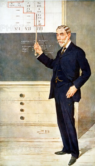 William Ramsay, Scottish chemist, 1908. Artist: Spy